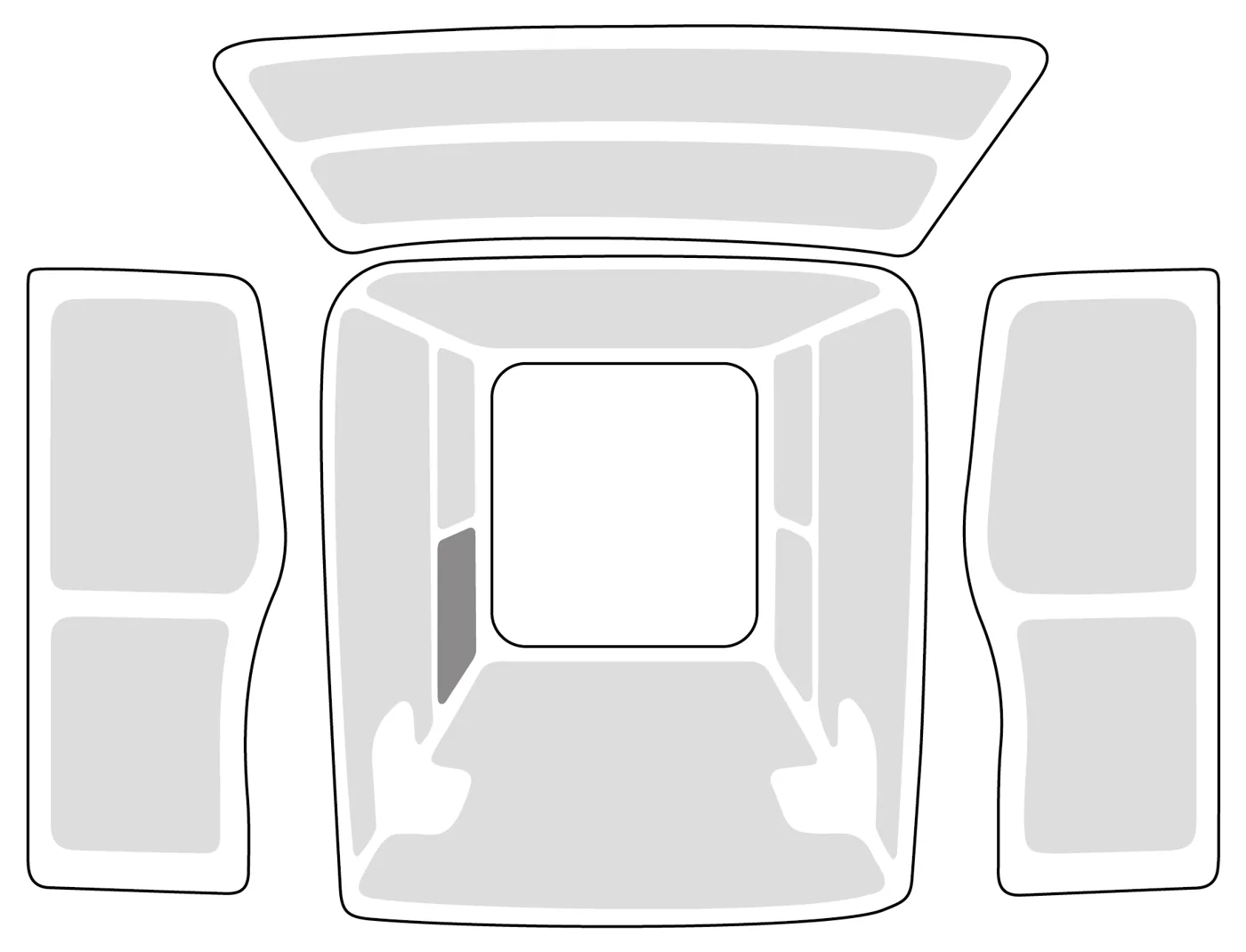 Side door panel lining Courier 24- lower - LD