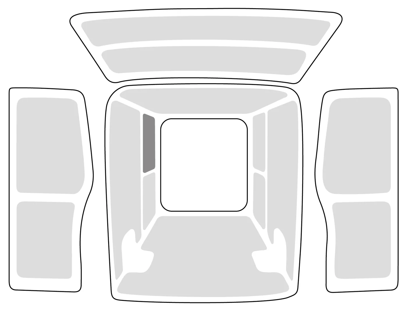 Side door panel lining Courier 24- upper - LD