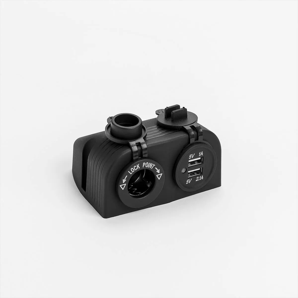 12Vdc power socket + USB power socket